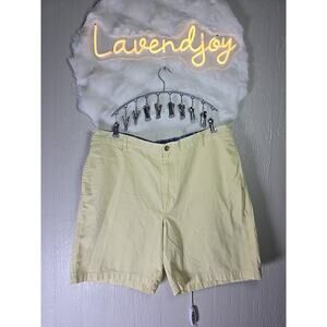 Chaps Chino Shorts Mens 40 100% Cotton Flat Front Preppy School Office Casual